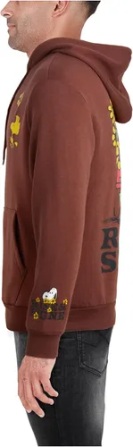 Vista 2 de Peanuts Mens Snoopy Sweatshirt - Vintage Snoopy and Woodstock Pullover Hoodie