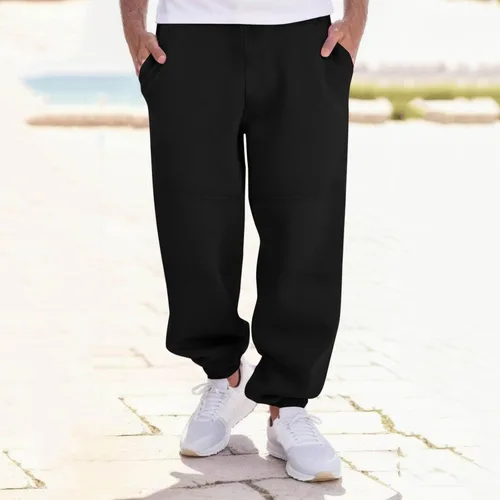 Vista 3 de Pantalones cargo para hombre, ajuste relajado, pantalones de chándal de diseñador, pantalones ligeros para caminar, pantalones largos para hombre