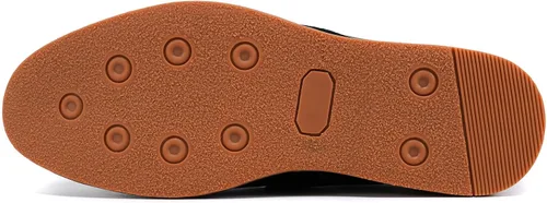 Vista 5 de GSOHINO Zapatos casuales para hombre, con cordones, clásicos, de cuero Oxford, para negocios, formales, cómodos, de moda, suaves, para caminar