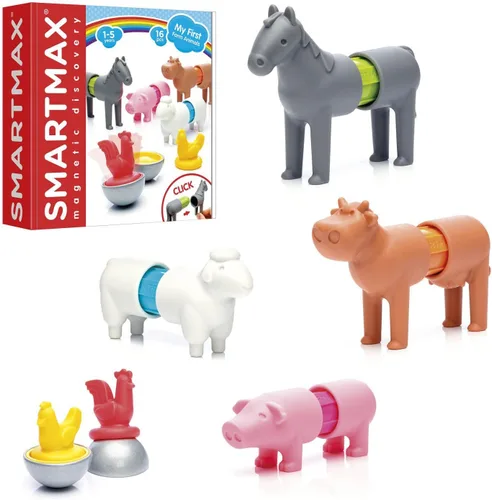 Vista 11 de SmartMax My First Animal Train STEM - Juego de descubrimiento magnético con tren móvil y animales suaves para edades de 1 a 5 años