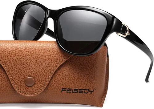 Vista 20 de FEISEDY Gafas de sol polarizadas vintage para mujer, elegantes gafas de sol Cateye B2476