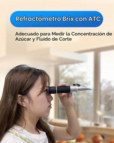Vista 2 de LOHAND Refractómetro Brix con compensación de temperatura automática (ATC), medición de precisión del contenido de azúcar para vino/fruta/bebida