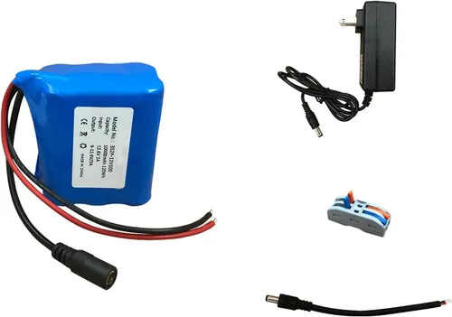 Vista 3 de Seasider Batería de 12 V 2600 mAh, batería de repuesto de cable de cables desnudos con cargador de 12 V para dispositivo de 12 voltios RC coche