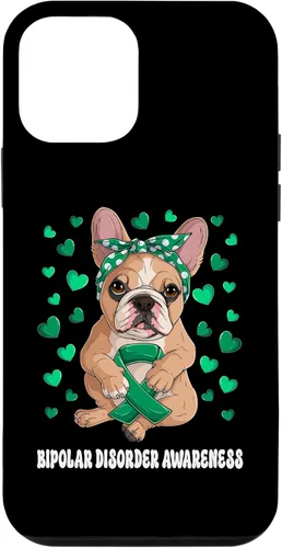 Vista 12 de Funda de concientización sobre el trastorno bipolar del guerrero superviviente de la cinta verde para iPhone 14