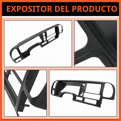 Vista 5 de ECOTRIC Panel de salpicadero doble din compatible con 1995-2002 GMC Sierra Chevy Silverado C/K camión SUV Suburban cubierta completa de consola