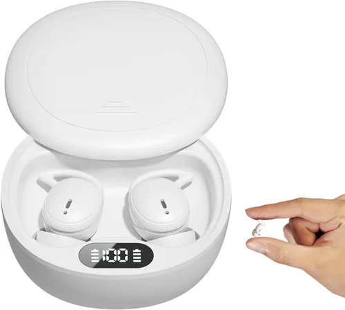 Vista 8 de HJX M73 Auriculares para Dormir para Personas que Duermen de Lado, Auriculares Invisibles, Mini Auriculares, Auriculares Intraurales Ultraligeros