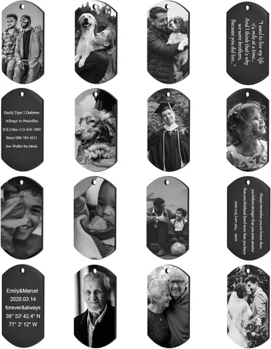 Vista 7 de VNOX Llavero personalizado de regalo para hombres, llaveros personalizados para marido, papá, hijo, regalo de San Valentín, cumpleaños, Navidad