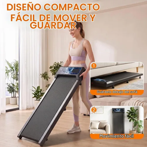 Vista 4 de Walking with Incline Pad and Handle Bar, 2.5HP Low Noise Treadmill, 270lbs