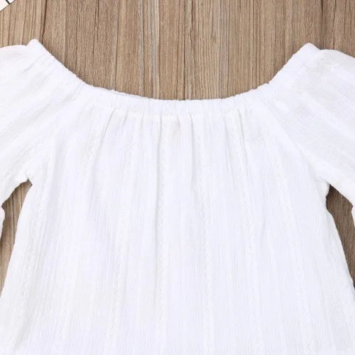 Vista 5 de Conjunto de vestir para bebé y niña, con camiseta sin mangas y pantalón corto vaquero desgarrado, conjunto de vestir de falda o pantalón corto