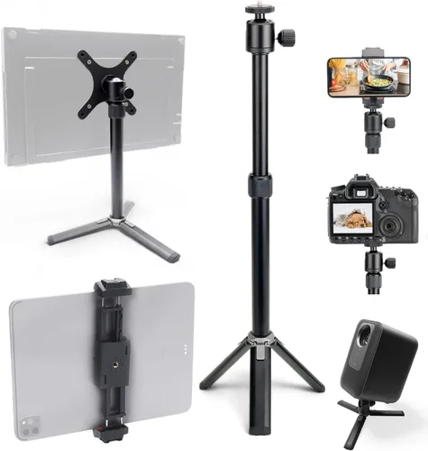 Vista 7 de Kado Trípode portátil del soporte del monitor del metal, abrazadera