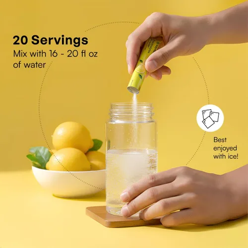 Vista 17 de KEY NUTRIENTS Electrolitos en polvo sin azúcar, limonada de maracuyá con 6 electrolitos y minerales, fibra prebiótica y polvos de hidratación