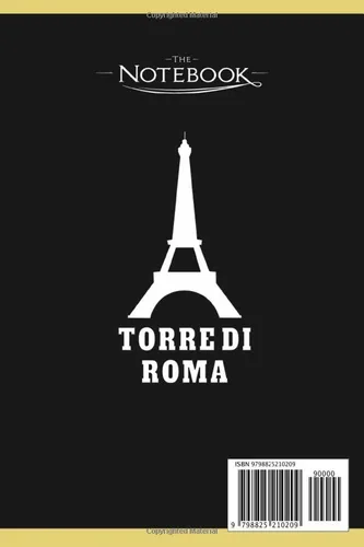 Vista 2 de Eiffel Tower Torre Di Roma Notebook Daily Journal Notebook 6 x 9 Inch 120 Lined Take Down Notes Feeling, Plans, Lessons And Meetings