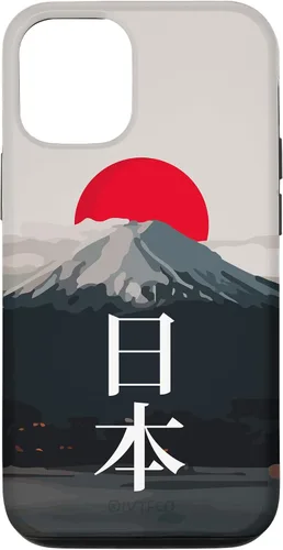 Vista 26 de Funda para iPhone 16 Mt Fuji (Fujisan), Sun y Kanji japonés