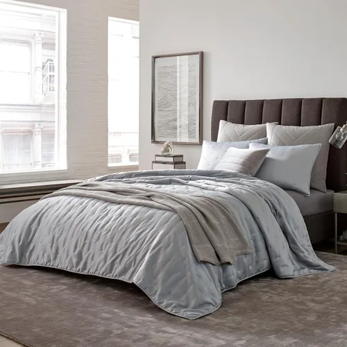 Vista 2 de Kenneth Cole New York - Almohada de algodón, ropa de cama de algodón con cremallera oculta, decoración moderna para el hogar