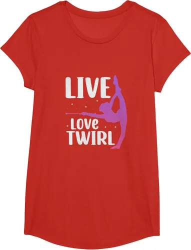 Vista 43 de Camiseta Twirl Baton Twirling Twirler Majorettes, Negro