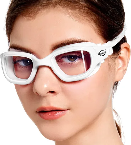 Vista 13 de Robee Gafas de natación, gafas de natación polarizadas para adultos, para hombres, mujeres y jóvenes, gafas de piscina de agua