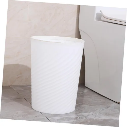 Vista 6 de Cabilock Bote de basura de plástico, blanco, 1.0 litros, duradero, fácil de usar, ideal para el hogar y la oficina