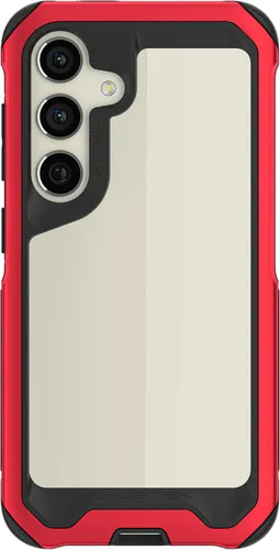 Vista 26 de Ghostek Atomic - Funda delgada para Galaxy Z Flip 4, parte trasera de aramida con parachoques de aluminio rojo, funda protectora de doble capa a