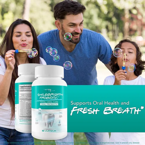Vista 6 de Smile Bright Pro - Nuestro mejor probiótico oral para el cuidado bucal total, probióticos orales para el mal aliento bucal, probióticos