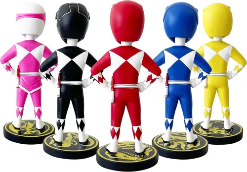 Vista 3 de Power Rangers - Juego de 5 piezas (exclusivo) Bobblehead