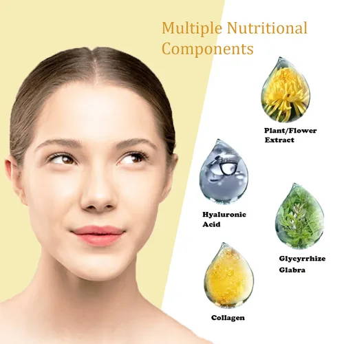 Vista 4 de Máscaras faciales de gel de colágeno de oro de 24 quilates (paquete de 6), antienvejecimiento, hinchazón, reducción de arrugas, hidratación