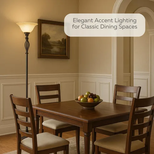 Vista 3 de LIGHTACCENTS Lámpara de pie de bronce con pantalla de cristal de alabastro remolino ámbar - Elegante lámpara de pie para decoración del hogar