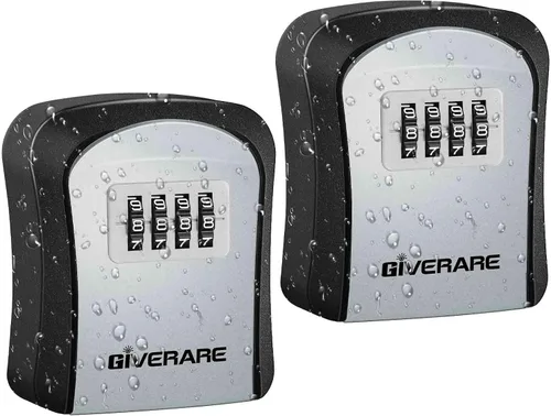 Vista 9 de GIVERARE Caja de Seguridad para Llaves con Combinación, Caja de Bloqueo de 4 Dígitos para Montar en Pared, Ocultador de Llaves Impermeable