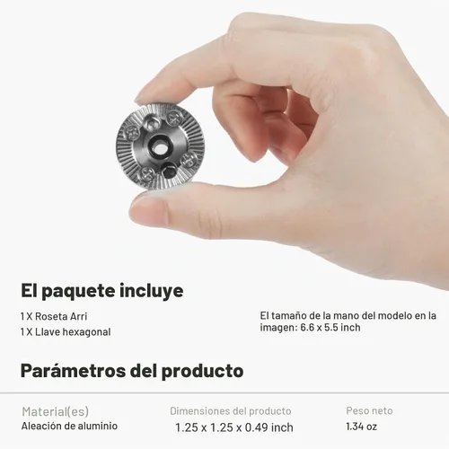Vista 7 de SMALLRIG Roseta estándar atornillada (rosca M6, 31.8 de diámetro) para jaula de cámara y accesorios - 1939