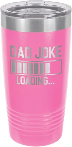 Vista 11 de Papá Broma Cargando Rojo 20 oz Vaso de Bebida Con Pajita Taza de Viaje Grabada con Láser Comparar Con Yeti Rambler Idea de regalo Papá