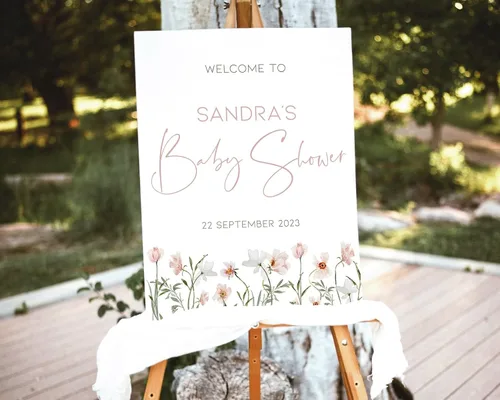 Vista 23 de Letrero de bienvenida de safari para baby shower, plantilla de cartel de baby shower, baby shower de género neutro, letrero editable de baby shower