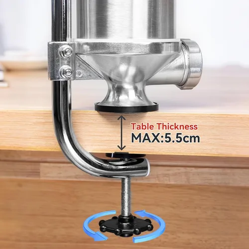 Vista 5 de Máquina de relleno vertical de acero inoxidable de 5 libras con 8 embudos de relleno y 1 pistón de silicona