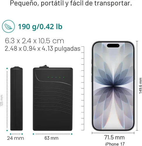 Vista 4 de TalentCell Banco de Energía 12V, Batería de Iones de Litio Recargable de 12V 3000mAh de Salida DC con Cargador para Tira/Luz/Panel/Amplificador LED