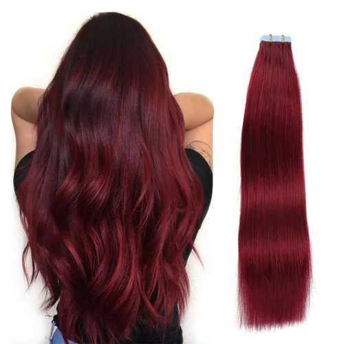 Vista 31 de SUYYA Extensiones de Cabello Humano Rizado Liso con Cinta, Color Negro Natural, Extensiones de Cabello con Cinta, Cabello Humano Rizado Liso, 12