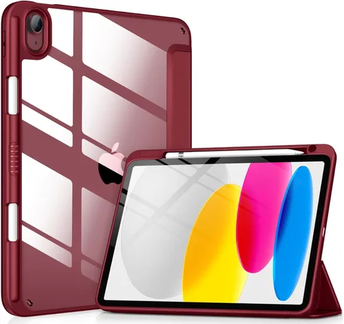Vista 34 de DTTOCASE - Funda para iPad de 10.ª generación de 2022, 10.9”, reverso transparente y marco de poliuretano termoplástico antigolpes