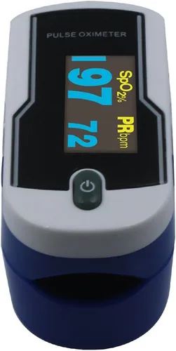 Vista 2 de Concord Oxímetro de pulso OLED de lujo con pantalla reversible de 6 vías, monitor de saturación de oxígeno en sangre con funda de transporte