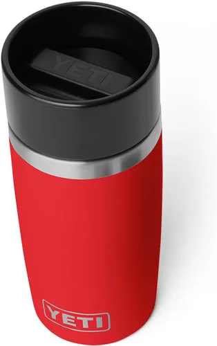 Vista 65 de YETI Rambler - Botella de viaje de 8 onzas, acero inoxidable, aislada al vacío con tapa a prueba de fugas, color negro