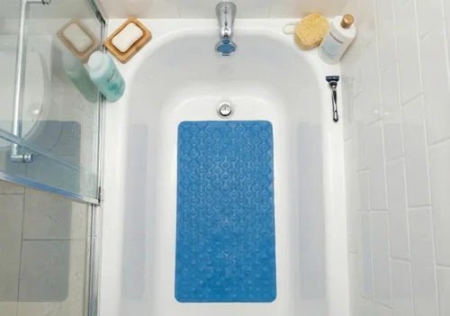 Vista 4 de NOVA Medical Products Alfombra de baño de goma, azul
