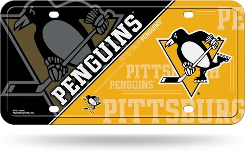 Vista 13 de Rico Industries NHL Hockey Split Metal Auto Tag 6" x 12" - Great for Truck/Car/SUV