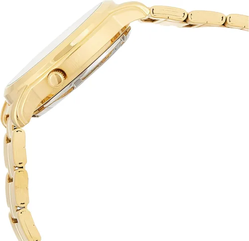 Vista 3 de SEIKO SNKK74 - Reloj analógico de acero inoxidable chapado en oro con esfera plateada para hombre, plateado, Bobinado automático