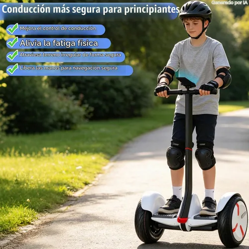 Vista 5 de ToLanbbt Manillar de patinete ajustable para Segway Ninebot Mini PRO con soporte para teléfono, control de palanca de liberación de presión de Negro