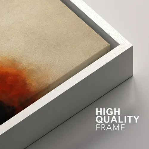 Vista 110 de SIGNFORD - Set de obras de arte en lienzo enmarcado para pared, ilustraciones abstractas de neblina del desierto en tonos neutros beige y marrón
