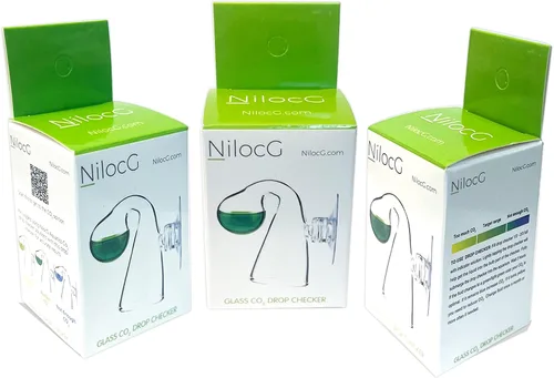 Vista 4 de NilocG Aquatics Glass CO2 - Kit de monitor de CO2 para tanque de acuario - Funcional y confiable - Verificador de gotas transparente, solución