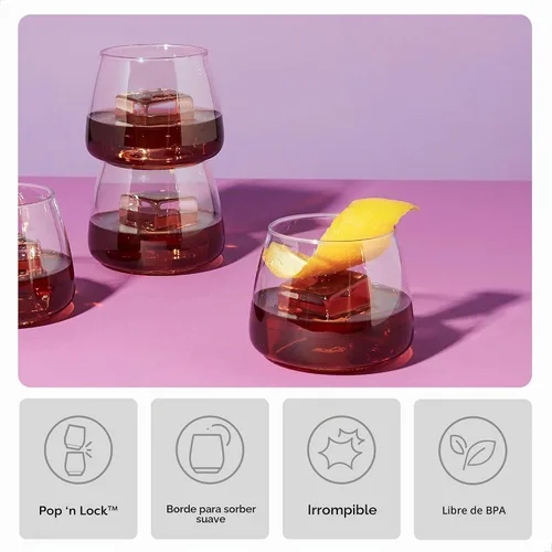Vista 3 de TOSSWARE POP - Juego de 12 vasos de 12 onzas Rocks, de alta calidad, reciclables, irrompibles y de plástico transparente para cócteles, 12