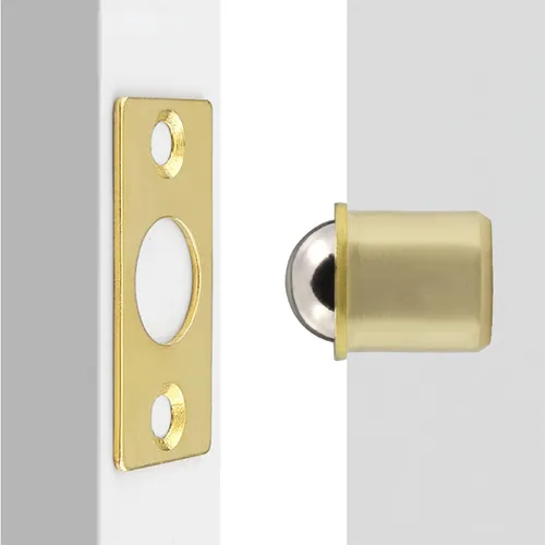 Vista 6 de 5 unidades de latón para puerta de armario, cajón, bola de atrapamiento para puerta, armario, cajón, émbolo de bola, 0.37 pulgadas de diámetro tono