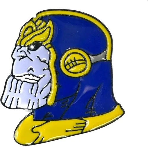 Vista 5 de OYSTERBOY 3 broches de esmalte de calidad premium Thanos el infinito guantelete guante ojo de Agamotto Super héroes símbolo para cosplay disfraz
