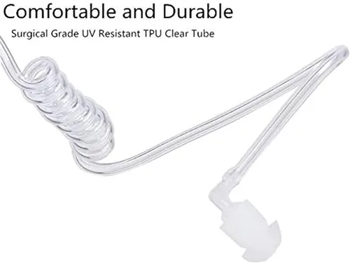 Vista 7 de Paquete de 10 tubos de bobina acústica de repuesto para auriculares de walkie talkie para radios de dos vías Baofeng Motorola Kenwood Retevis
