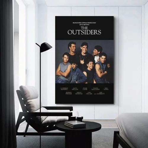 Vista 3 de Póster de lienzo de película The Outsiders y pósteres de álbum de música, pintura de pared, estética, decoración de habitación, 08 x 12 pulgadas