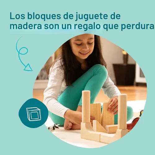 Vista 6 de Bloques para armar lisos de madera Melissa & Doug, Estándar, 1, Multicolor/Ninguno