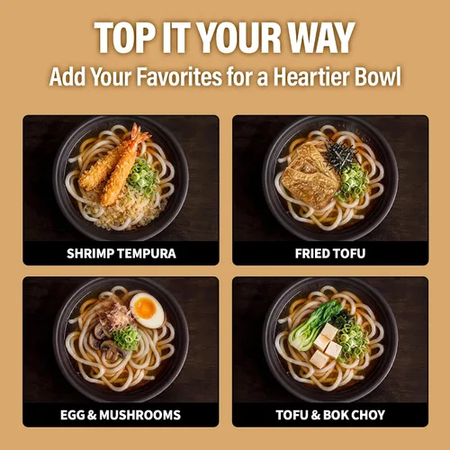 Vista 7 de Nongshim Fresh Udon Bowl, fideos Udon instantáneos coreanos gruesos