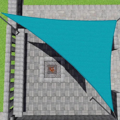 Vista 15 de Patio Paradise - Toldo parasol beige de 2 x 2 x 2 pies con kit de herrajes de 6 pulgadas, toldo triangular equilátero, tela duradera
